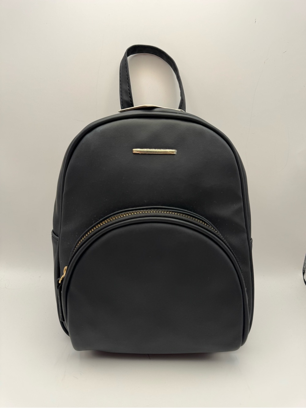 Primark Black Mini Backpack with Gold Trim